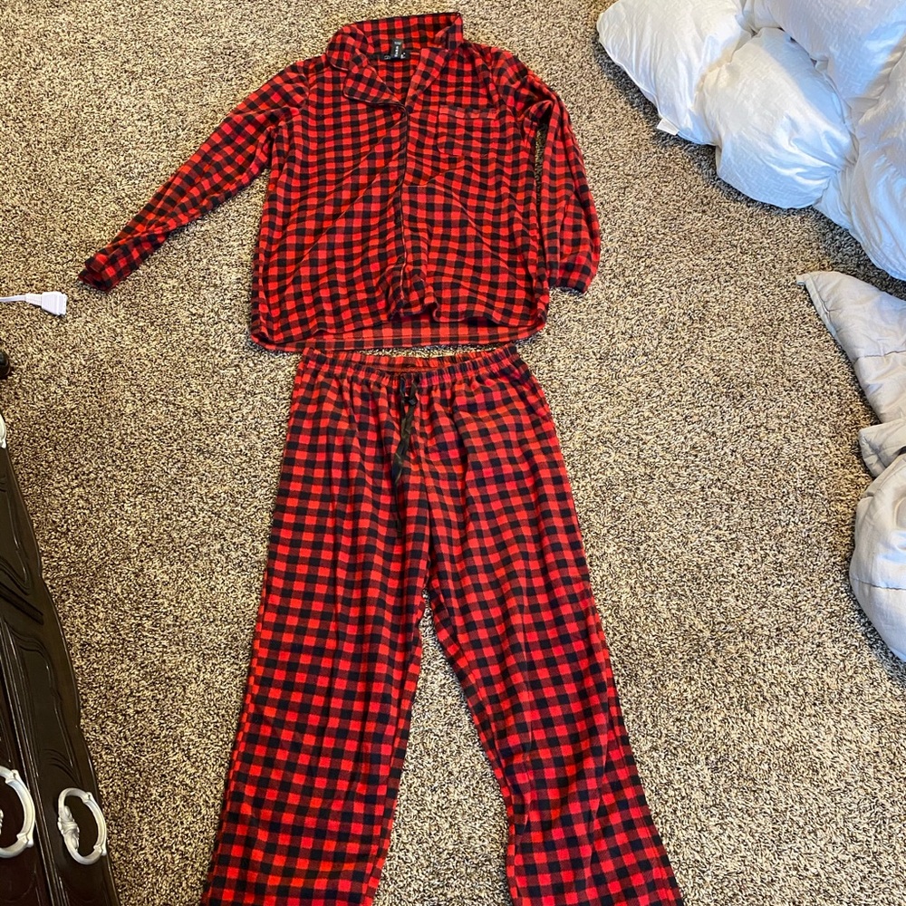 Plaid pajama set